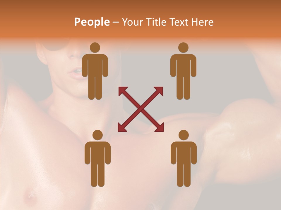 Muscular Beauty Front PowerPoint Template