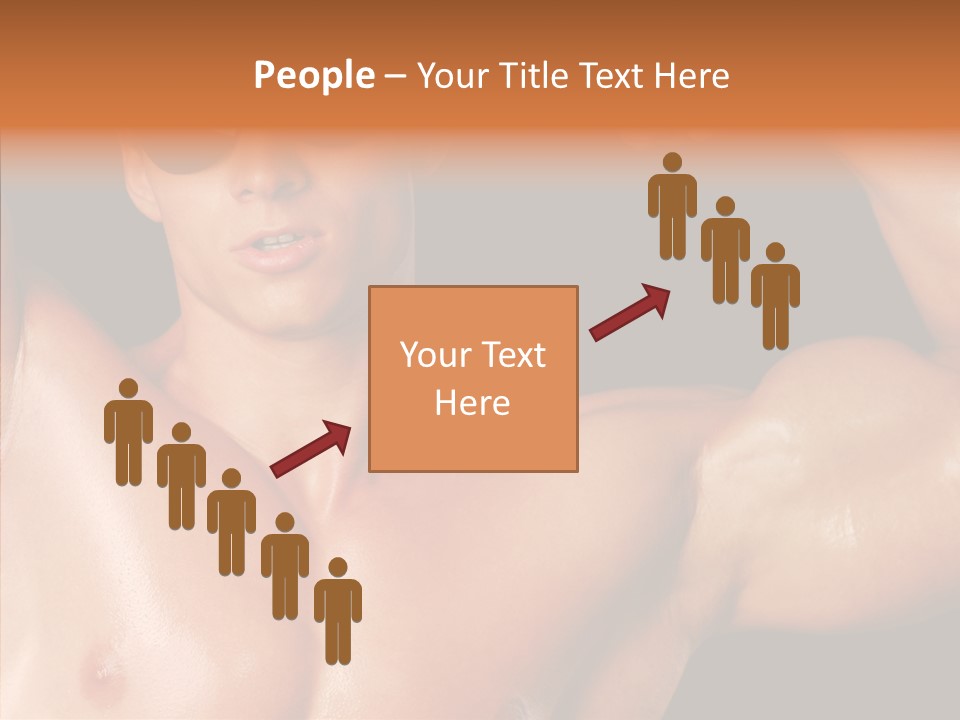 Muscular Beauty Front PowerPoint Template