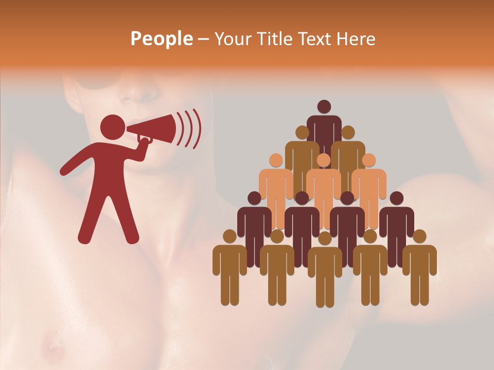 Muscular Beauty Front PowerPoint Template