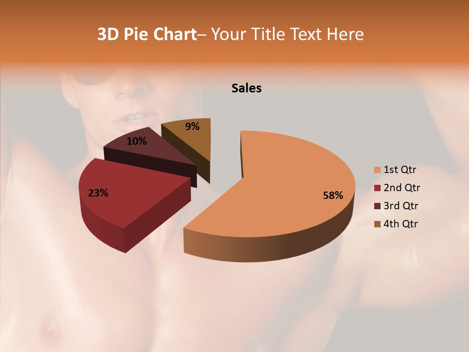 Muscular Beauty Front PowerPoint Template