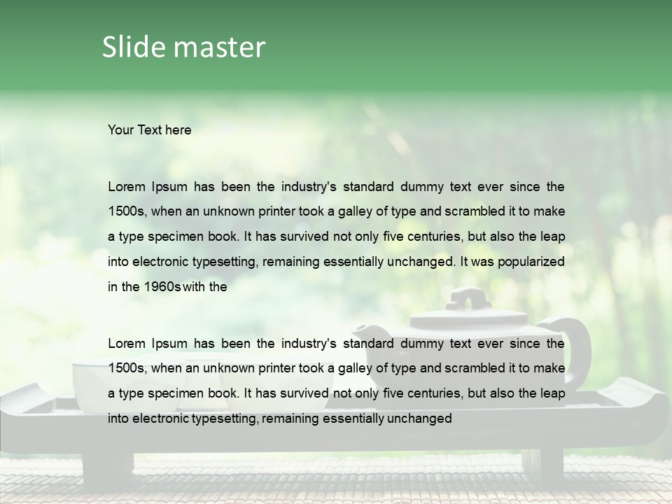 Hot Ceramic Tray PowerPoint Template