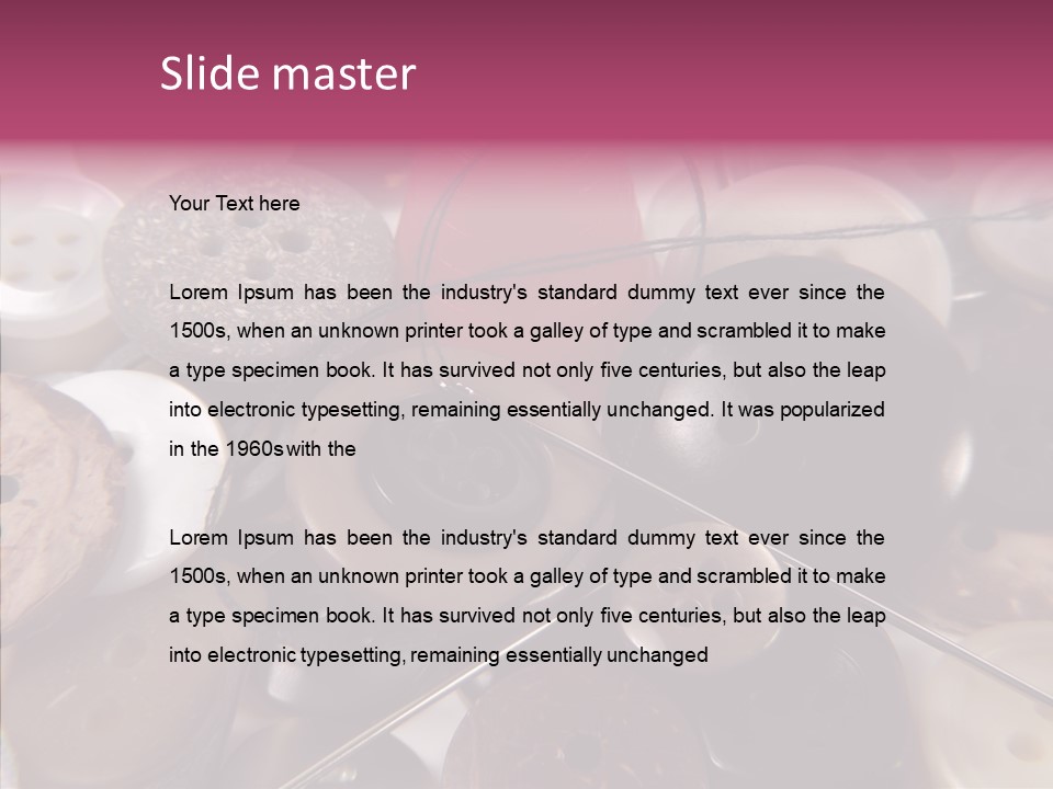 Tailor Color Sewing PowerPoint Template