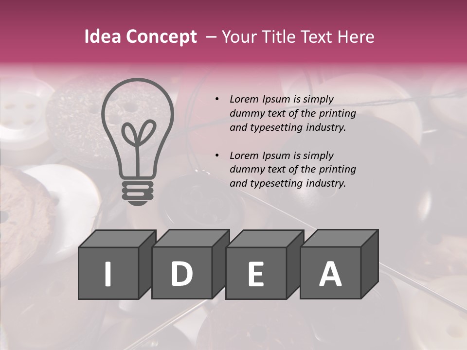 Tailor Color Sewing PowerPoint Template