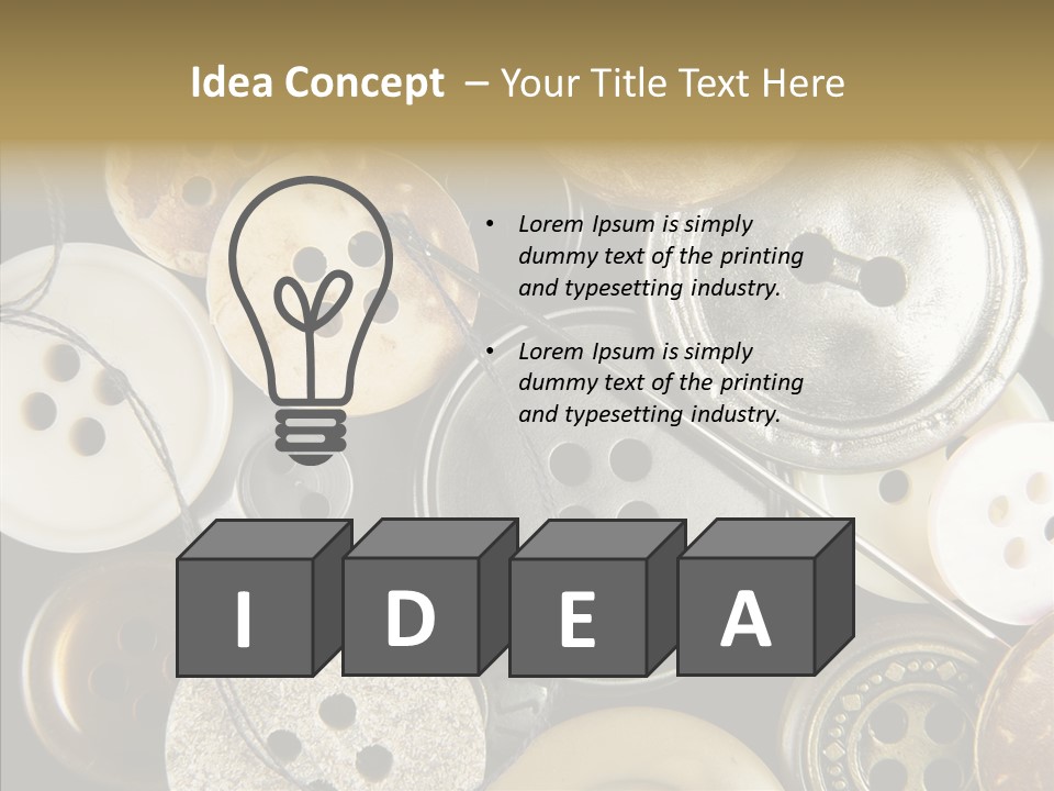 Cloth Color Thread PowerPoint Template