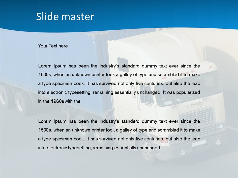 Transport Equipment Receiving PowerPoint Template