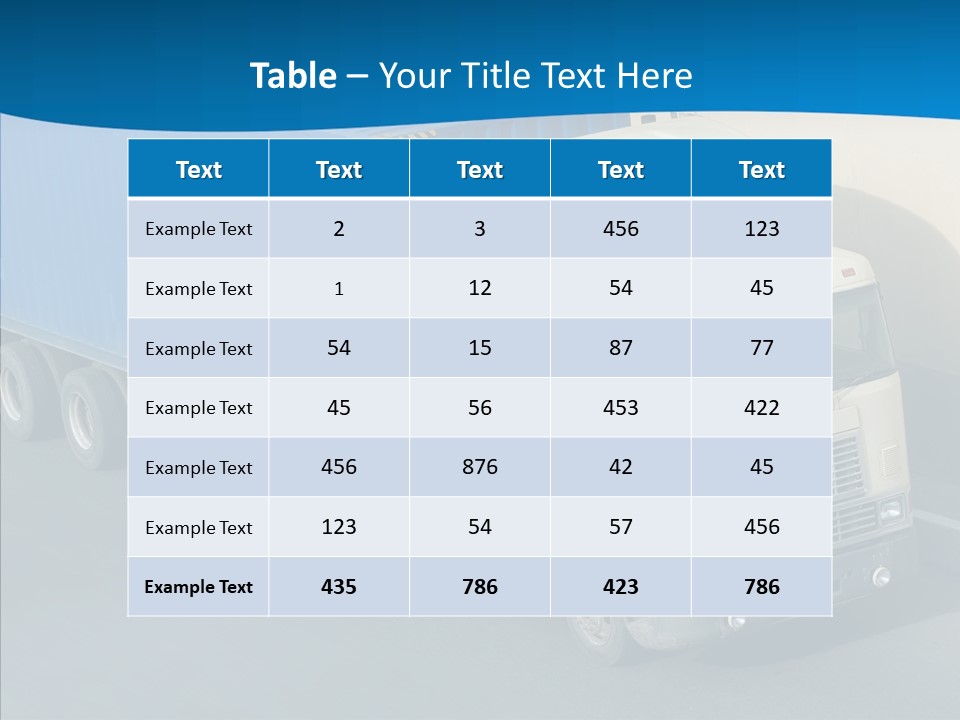 Transport Equipment Receiving PowerPoint Template