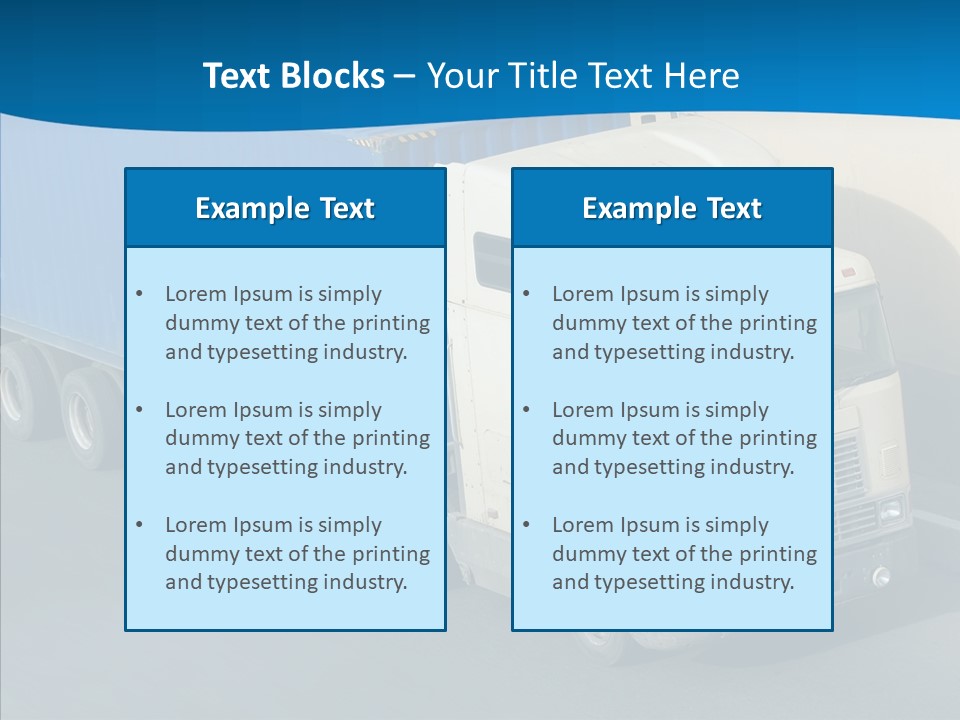 Transport Equipment Receiving PowerPoint Template