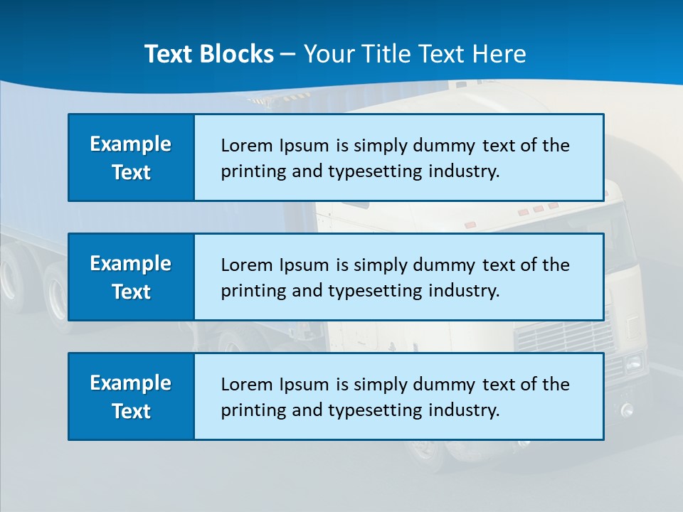 Transport Equipment Receiving PowerPoint Template
