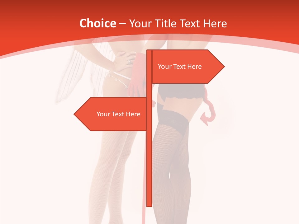 Lingerie Demon Contrast PowerPoint Template