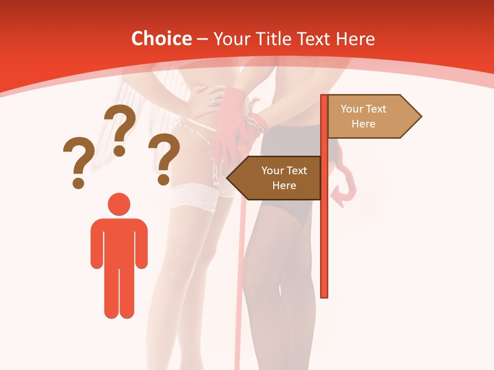 Lingerie Demon Contrast PowerPoint Template
