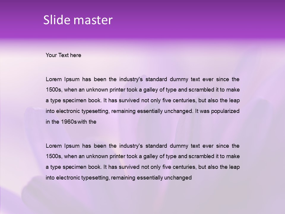 Macro Violet Lush PowerPoint Template