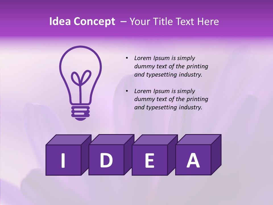 Macro Violet Lush PowerPoint Template
