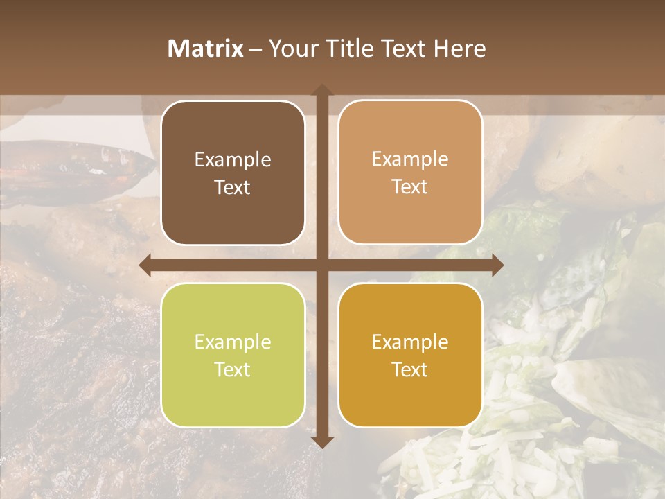 Steak Garnish Potatoes PowerPoint Template