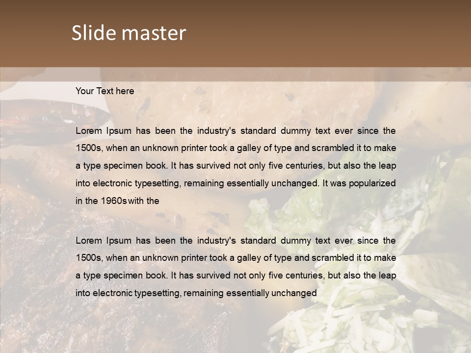 Steak Garnish Potatoes PowerPoint Template