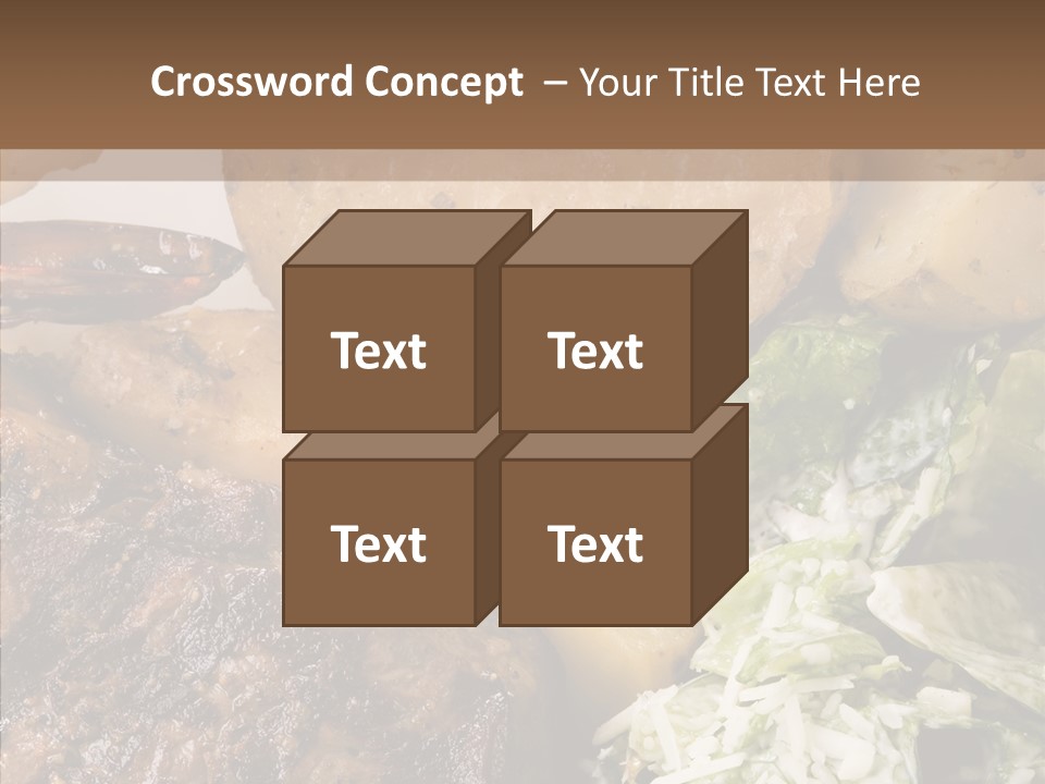 Steak Garnish Potatoes PowerPoint Template