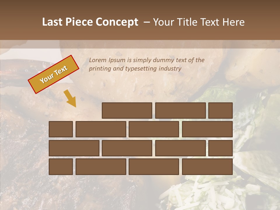 Steak Garnish Potatoes PowerPoint Template