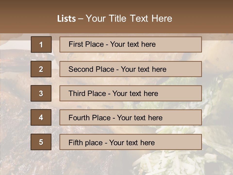 Steak Garnish Potatoes PowerPoint Template