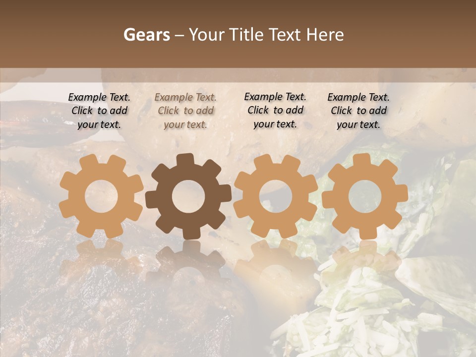 Steak Garnish Potatoes PowerPoint Template
