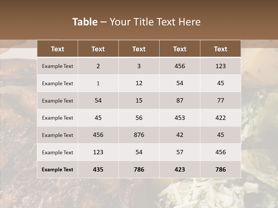 Steak Garnish Potatoes PowerPoint Template