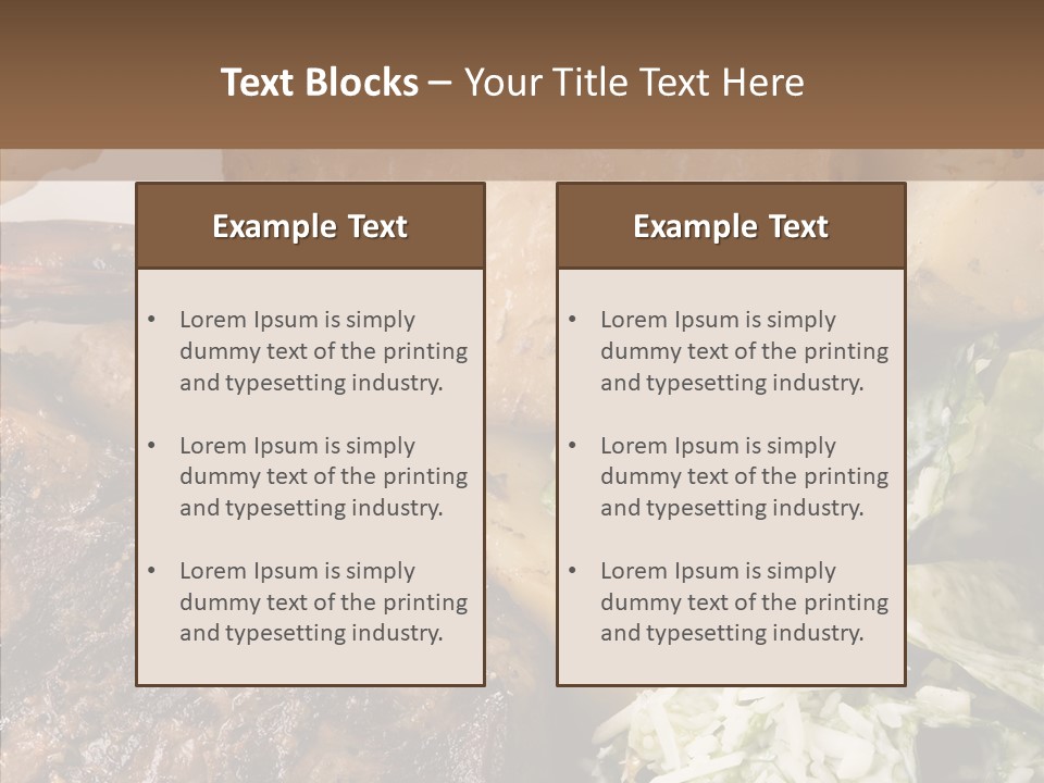 Steak Garnish Potatoes PowerPoint Template