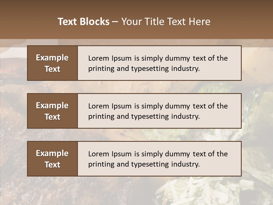Steak Garnish Potatoes PowerPoint Template