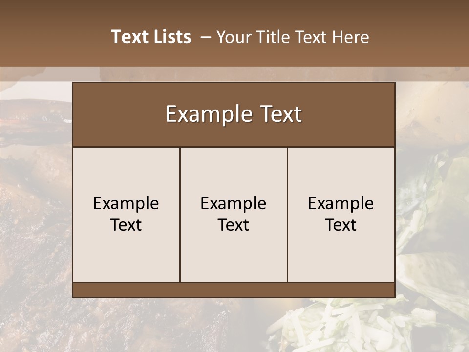 Steak Garnish Potatoes PowerPoint Template