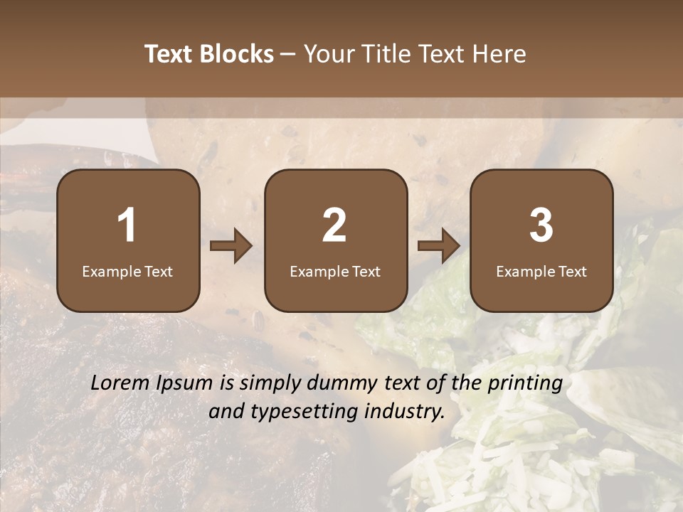 Steak Garnish Potatoes PowerPoint Template