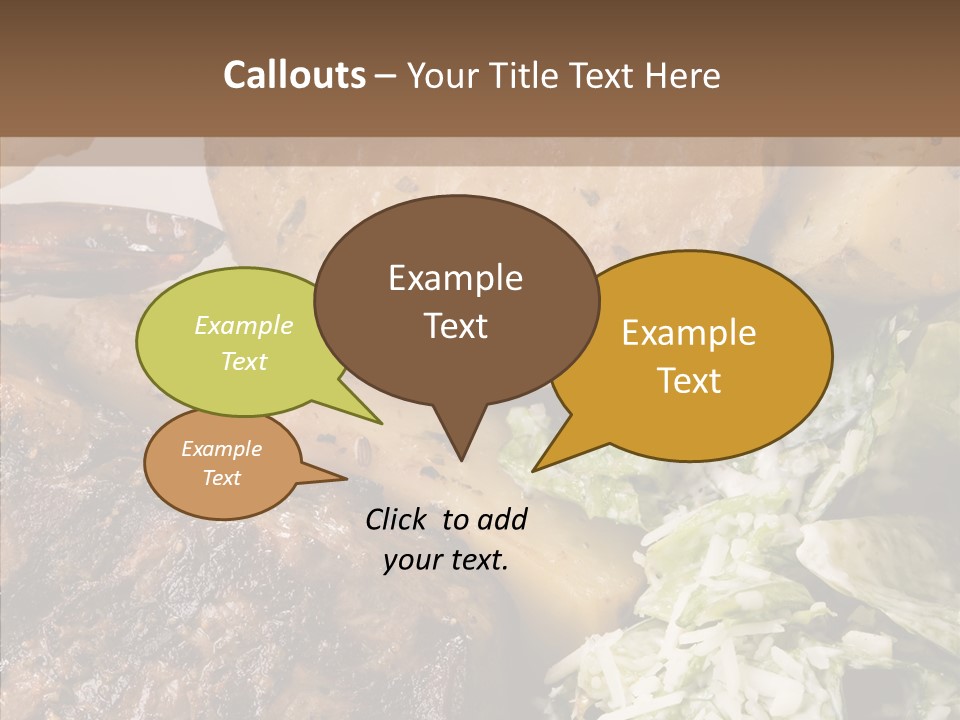 Steak Garnish Potatoes PowerPoint Template