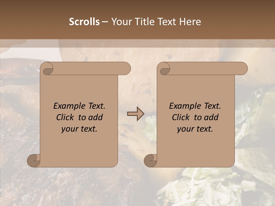 Steak Garnish Potatoes PowerPoint Template