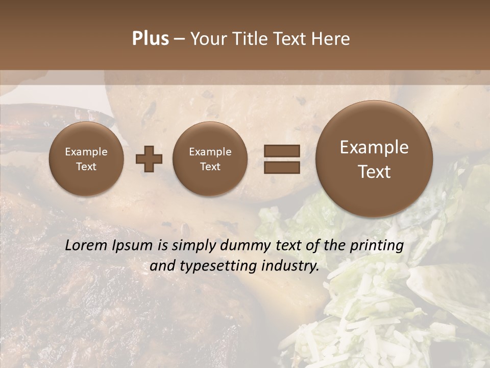 Steak Garnish Potatoes PowerPoint Template