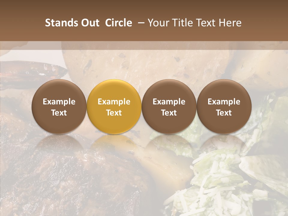 Steak Garnish Potatoes PowerPoint Template