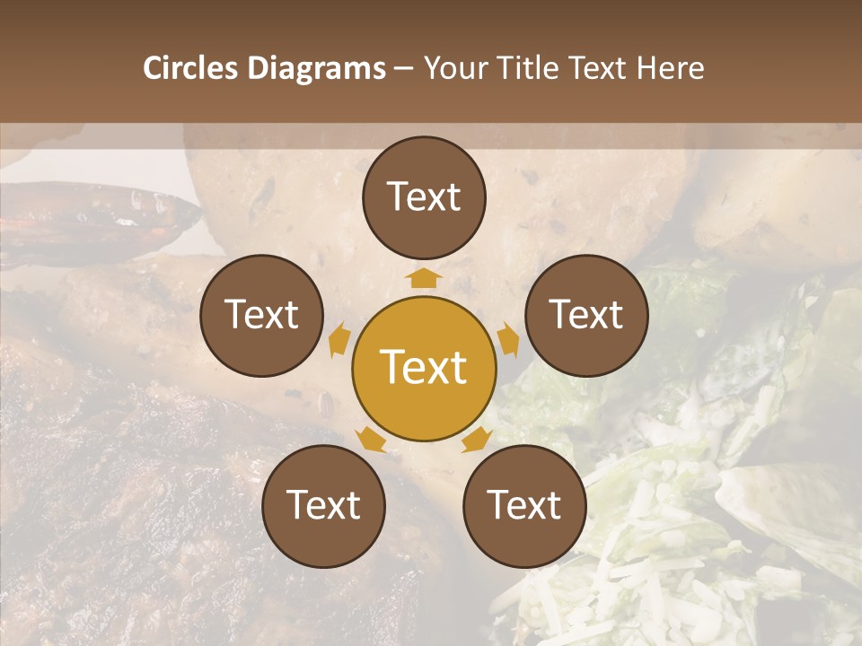 Steak Garnish Potatoes PowerPoint Template