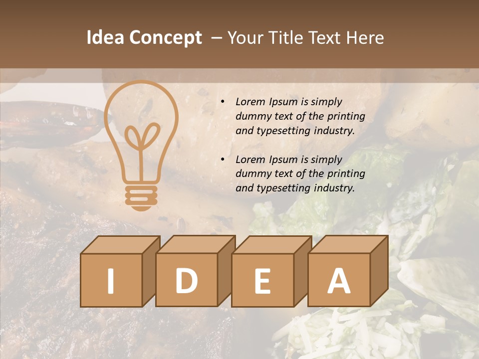 Steak Garnish Potatoes PowerPoint Template