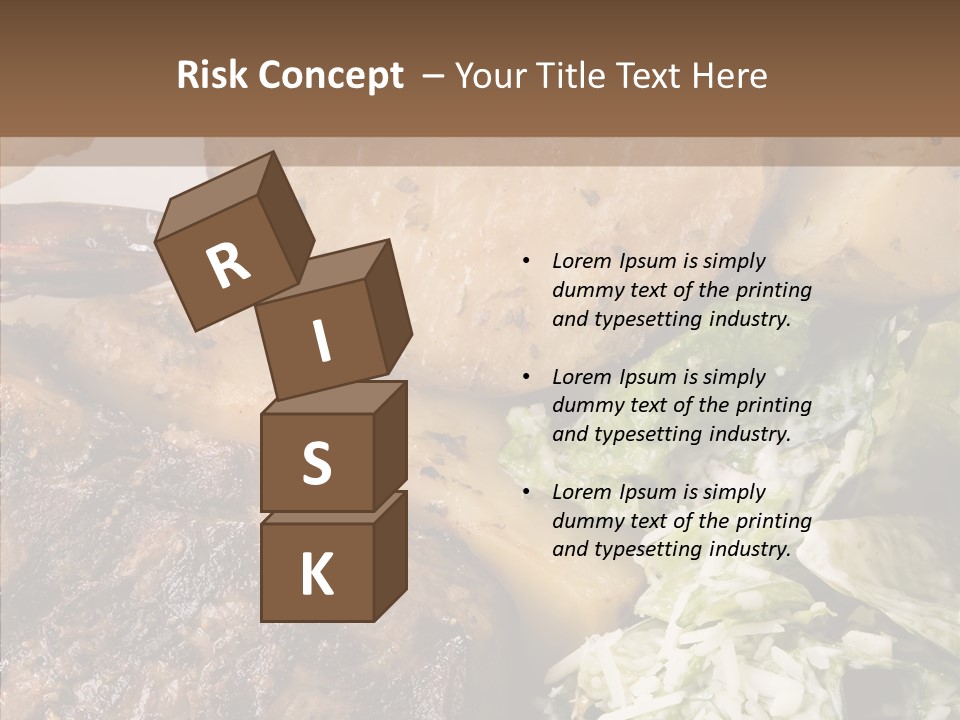 Steak Garnish Potatoes PowerPoint Template