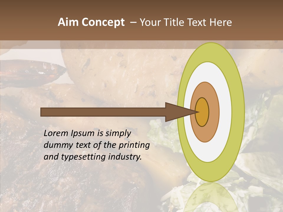 Steak Garnish Potatoes PowerPoint Template