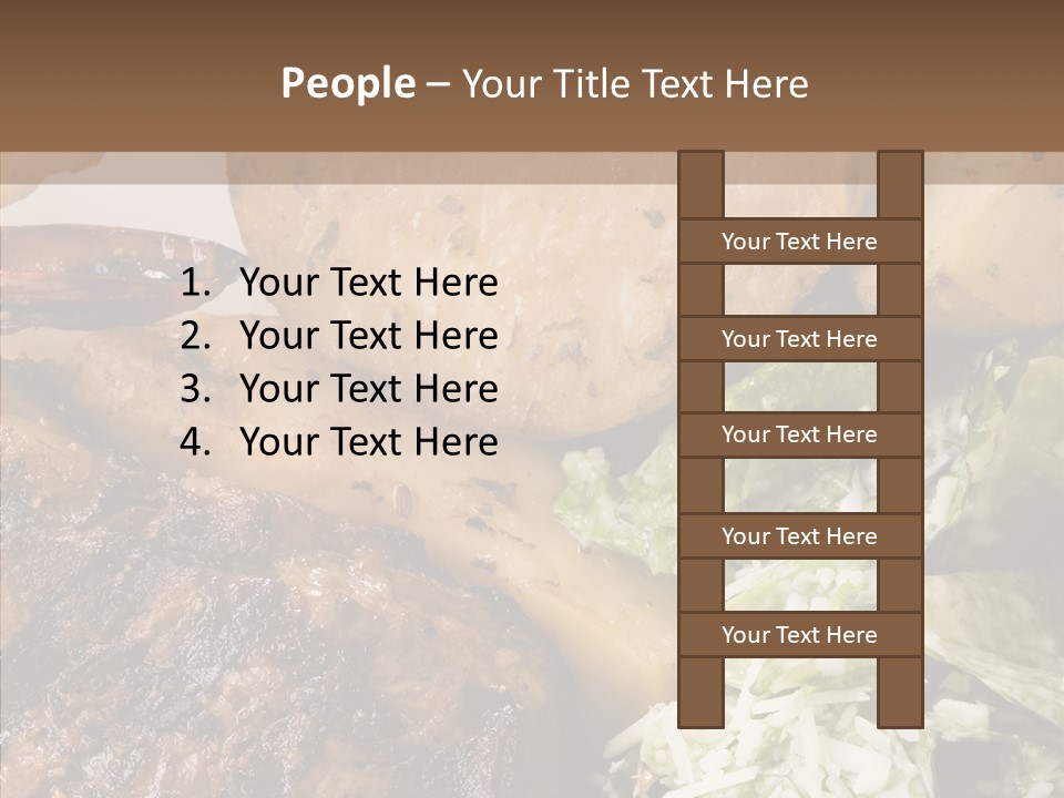 Steak Garnish Potatoes PowerPoint Template