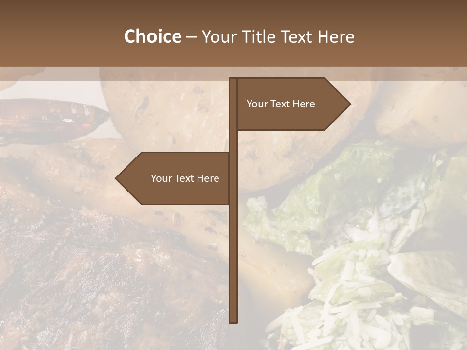 Steak Garnish Potatoes PowerPoint Template