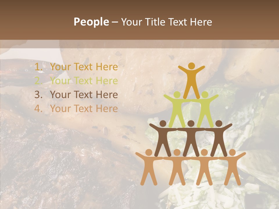 Steak Garnish Potatoes PowerPoint Template