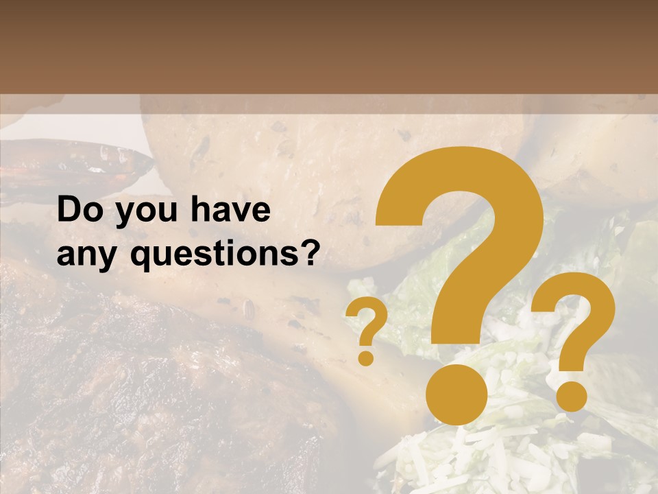 Steak Garnish Potatoes PowerPoint Template