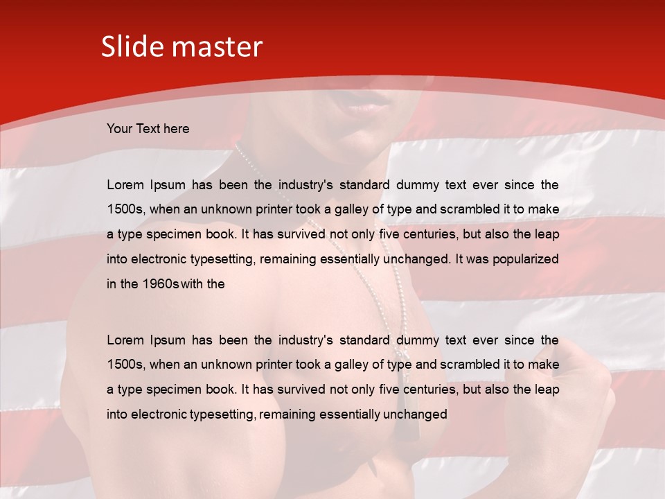 Healthy Naked Torso PowerPoint Template