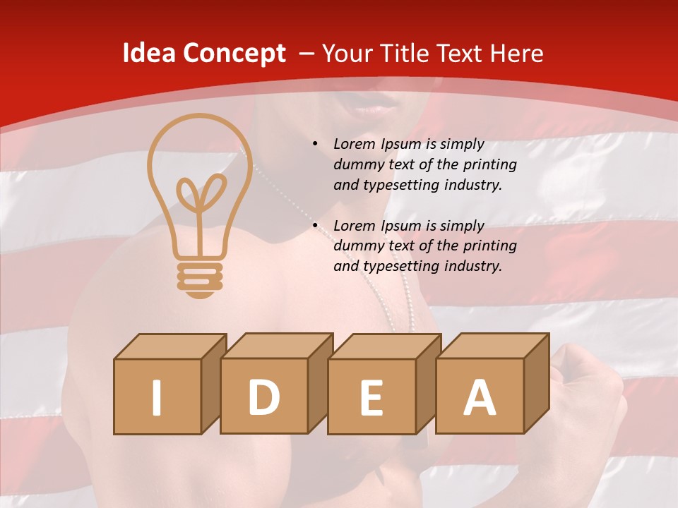 Healthy Naked Torso PowerPoint Template