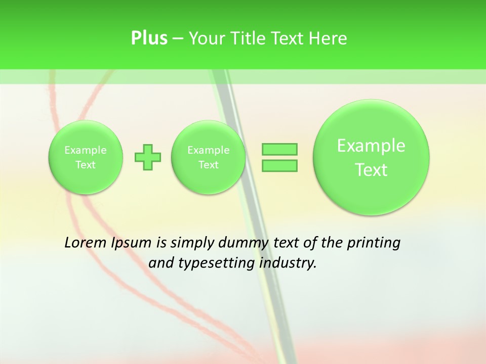 Needlework Object Design PowerPoint Template
