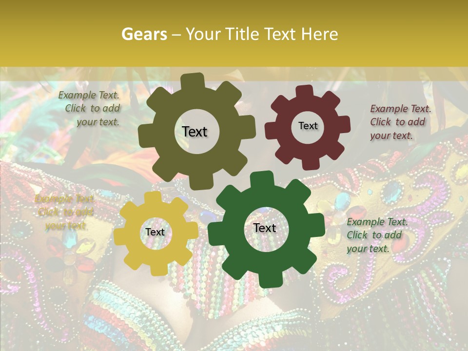 Feather Color Glittering PowerPoint Template