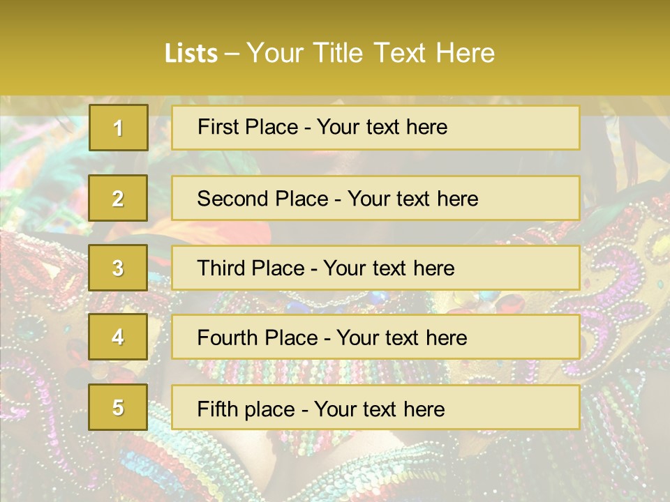 Feather Color Glittering PowerPoint Template