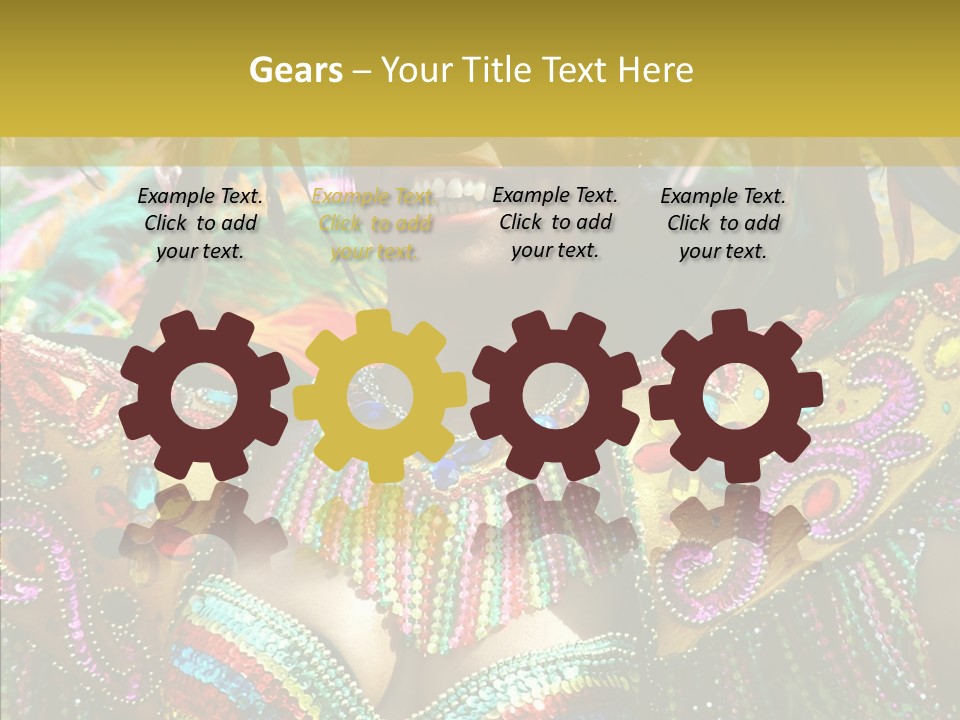 Feather Color Glittering PowerPoint Template