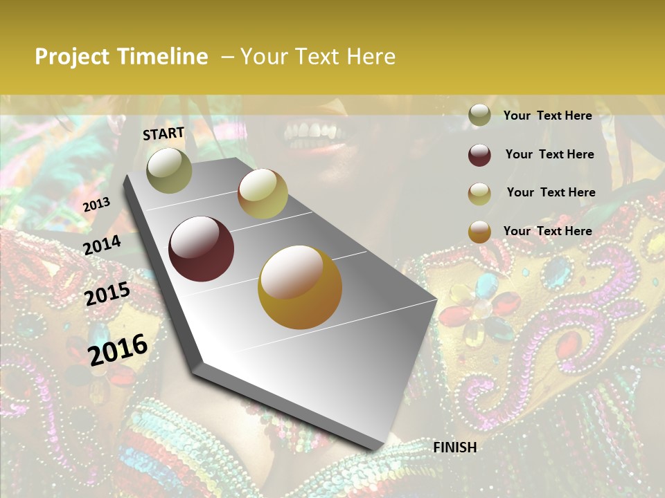 Feather Color Glittering PowerPoint Template