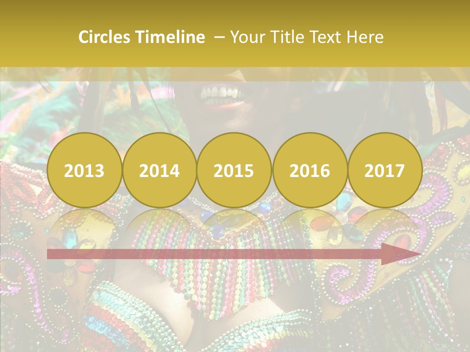 Feather Color Glittering PowerPoint Template