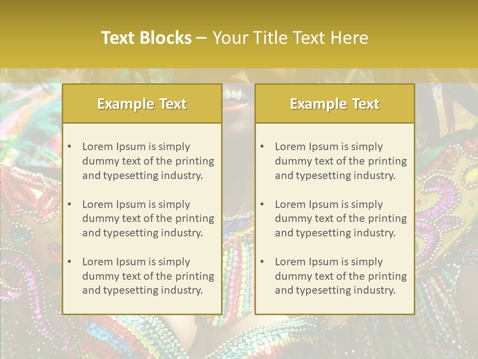 Feather Color Glittering PowerPoint Template