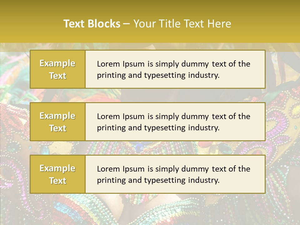 Feather Color Glittering PowerPoint Template