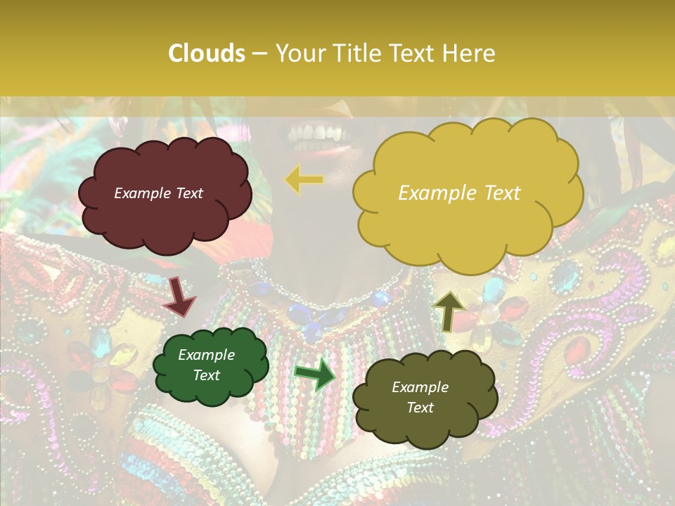 Feather Color Glittering PowerPoint Template